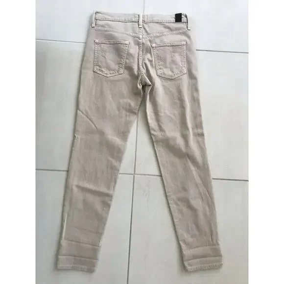 Vince Mason Rolled Relaxed Distressed Denim Jeans - Picture 7 of 10